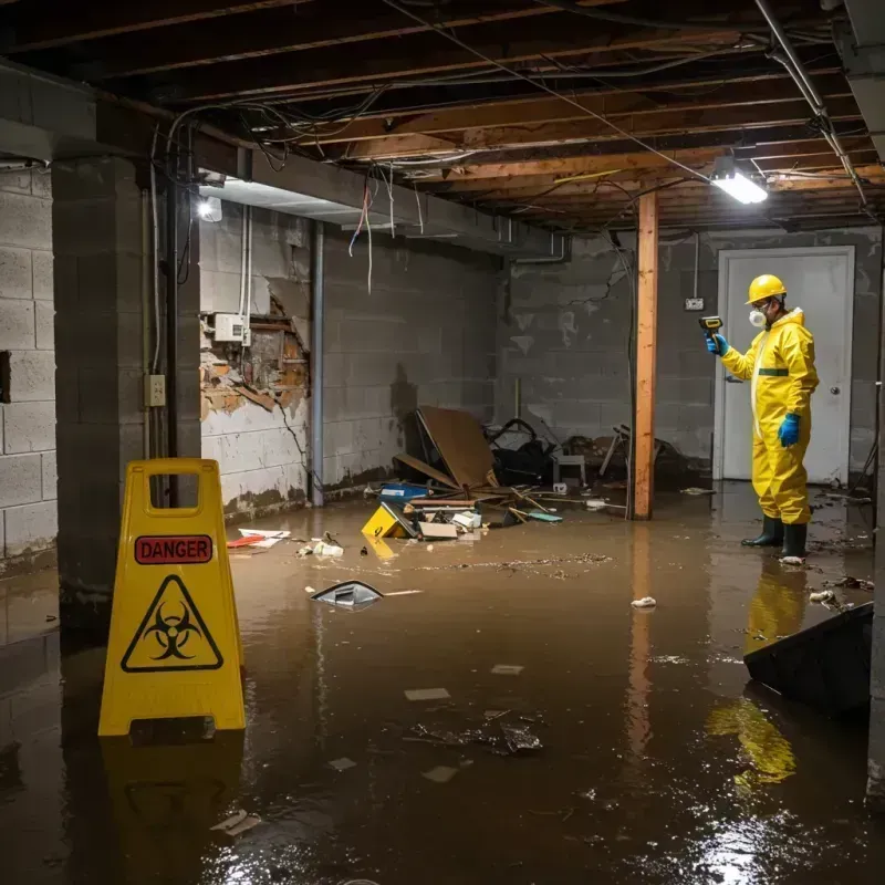 Flooded Basement Electrical Hazard in Kingston, WA Property